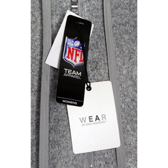 Atlanta Falcons WEAR by Erin Andrews Women's Full-Zip Hoodie - Heathered Gray M - Picture 7 of 7